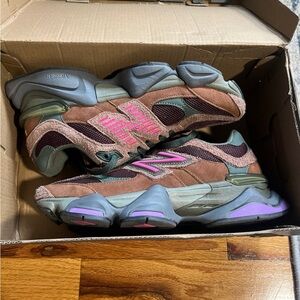 New Balance 9060 Rich Oak Burgundy Sneakers